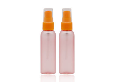 오렌지를 가진 광택이 없는 분홍색 18mm 60ml 다시 채울 수 있는 플라스틱 살포 병은 안개 펌프를 순화합니다