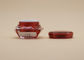다이아몬드 화장용 크림 콘테이너, 빨간색 Arcylic 작은 화장용 남비