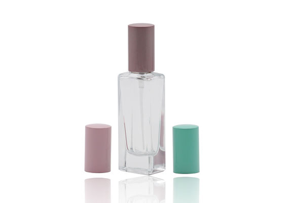 15ml 화장용 살포 병, 두꺼운 벽 다채로운 모자를 가진 다시 채울 수 있는 빈 유리제 향수병