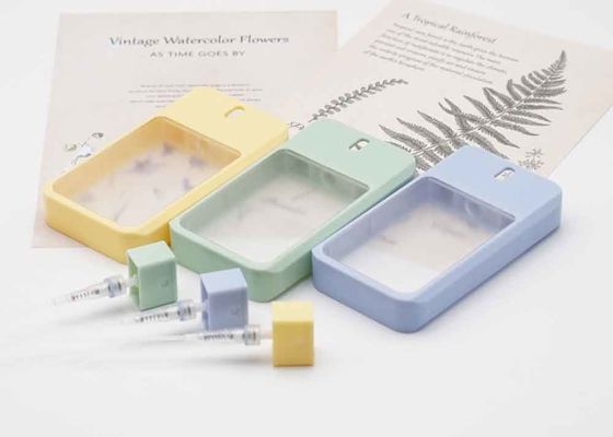 38이지 밀리람베르트 노랑색 투명성 플라스틱 향기 분무기 병 신용카드 형상